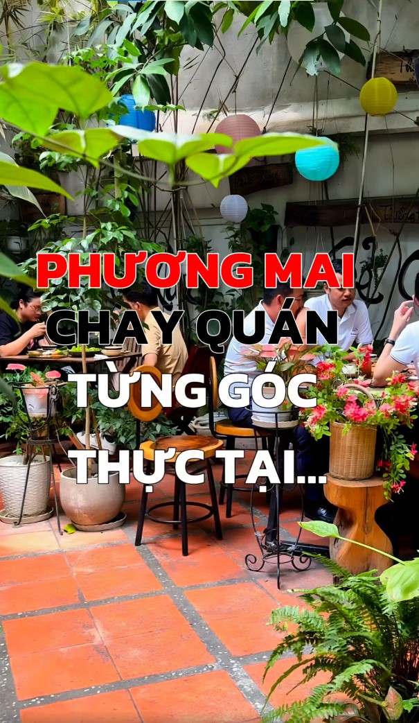 tổng quan không gian nhà hàng chay Phương Mai
