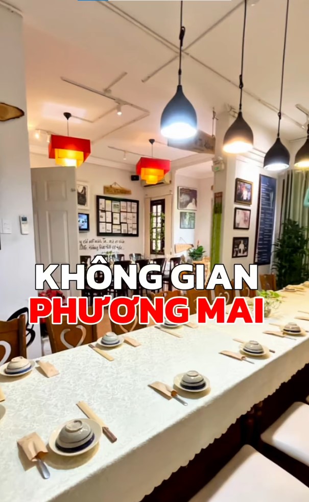 không gian nhà hàng chay Phương Mai