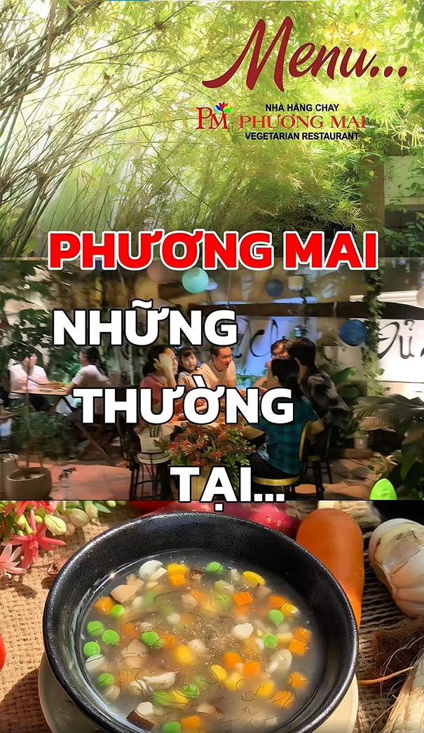 Không gian ấm cúng và món chay thanh khiết tại nhà hàng chay Phương Mai – quán chay ngon ở Quận 1, 82/86F Võ Thị Sáu, F.Tân Định, Q.1, TP.HCM