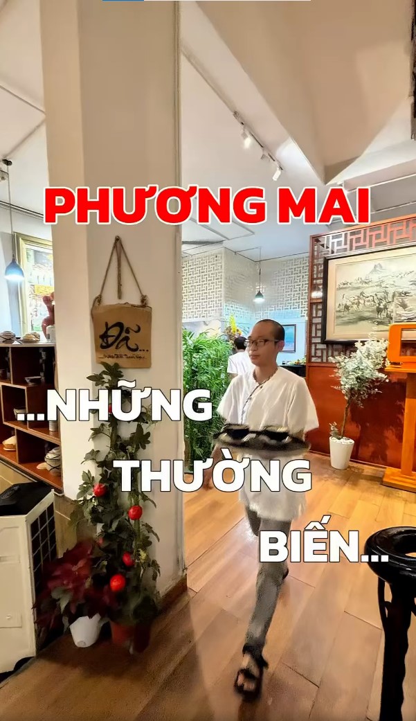 Không gian Nhà hàng chay Phương Mai – nhà hàng chay nổi tiếng tại 82/86F Võ Thị Sáu, Tân Định, Quận 1.